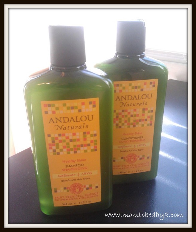 Andalou Naturals Healthy Shine Sunflower & Citrus Shampoo and Conditioner Review & Giveaway