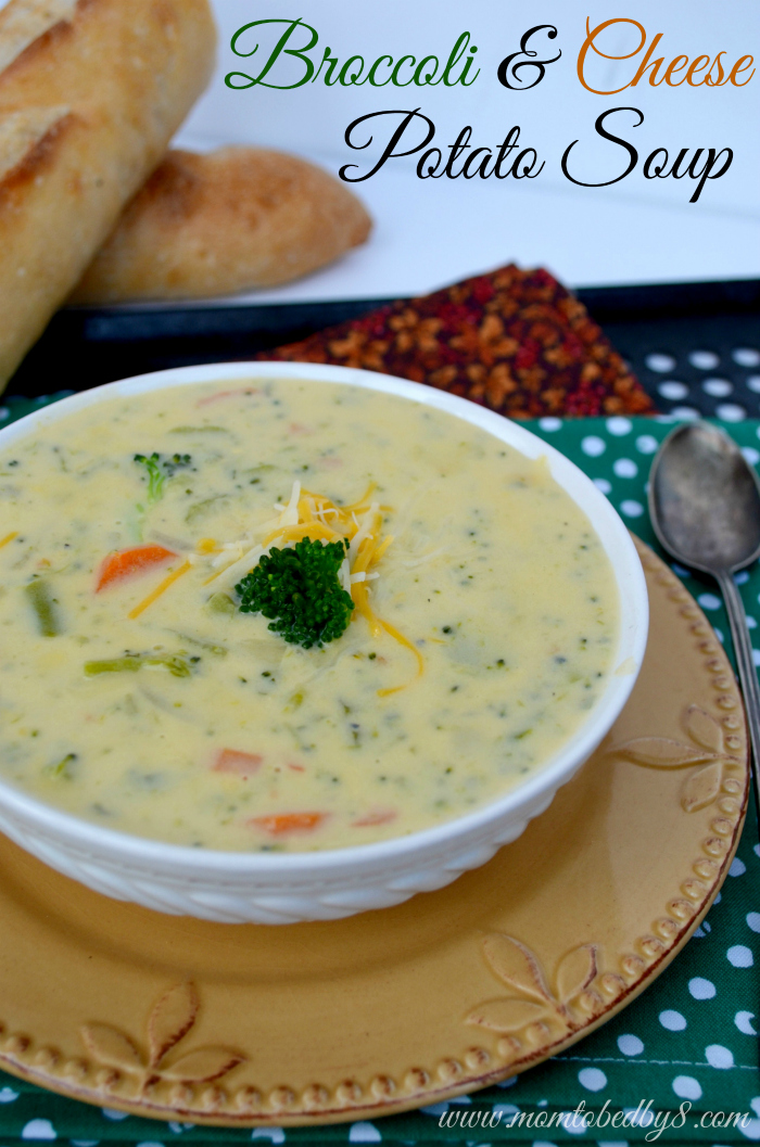 Broccoli & Cheese Potato Soup Recipe - Motherhood Defined