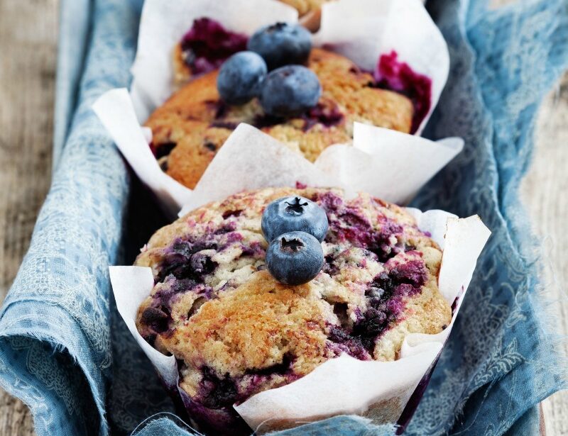 Delicious Blueberry Preserves Muffins + Bleuberet Giveaway #HotHolidatGifts2017