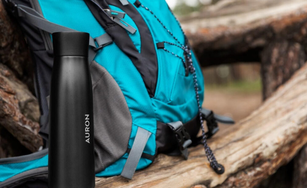 Auron Bottle: This Self-Cleaning Water Bottle is a Family Travel Essential