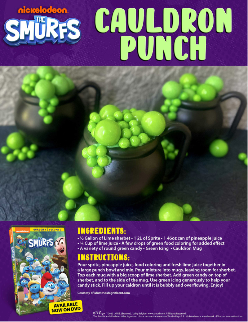 Let's Try a Cauldron Punch Inspired by The Smurfs Season 1, Volume 2 with Giveaway